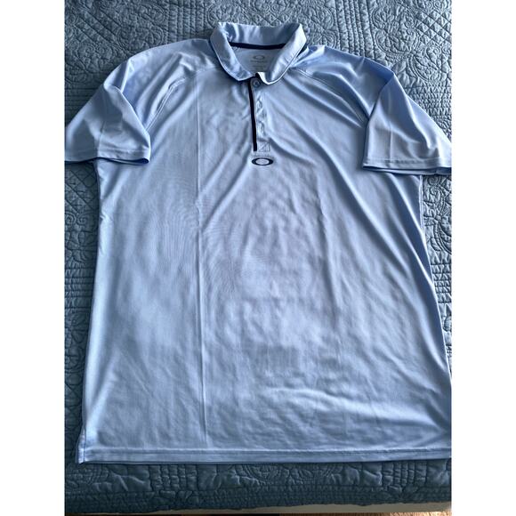 Mens Oakley Polo Light Blue Pre Owned Size XL - Picture 1 of 7